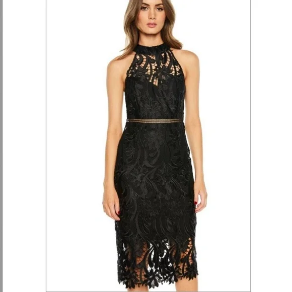 Isa lace halter dress best sale